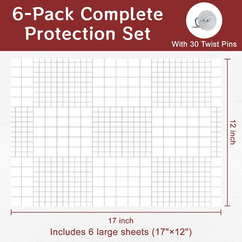 6 Pack Anti Cat Scratch Furniture Protector Clear Self-Adhesive Sofa Protector