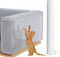 Cat Scratch Furniture Protector, Clear Flexible Plastic Adhesive Cover, Single Side Sticky Sofa Couch Guard, 7.87 x 196.8 Inches