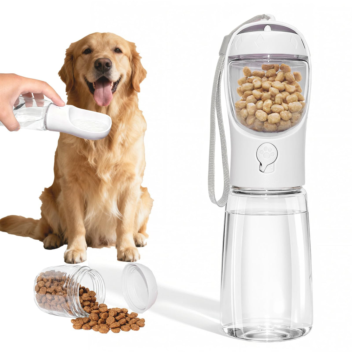 Dog Water Bottle, Widen Sink Portable Dogs Water Dispenser, Orange, 17oz