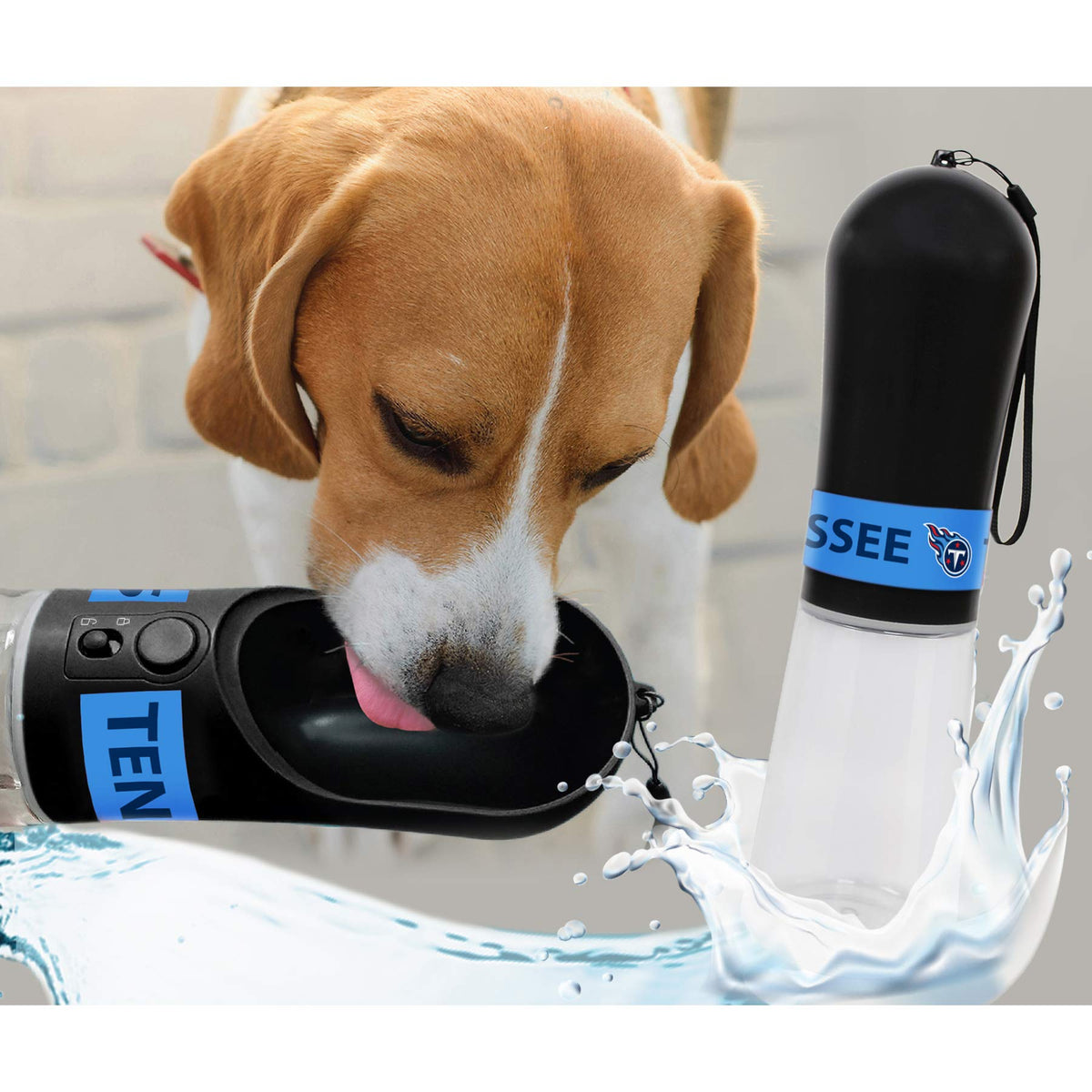 Portable PET Travel DOG on-the-go CAT WATER BOTTLE. Best Leak-Proof Water fountain for small cats, dogs. 12oz