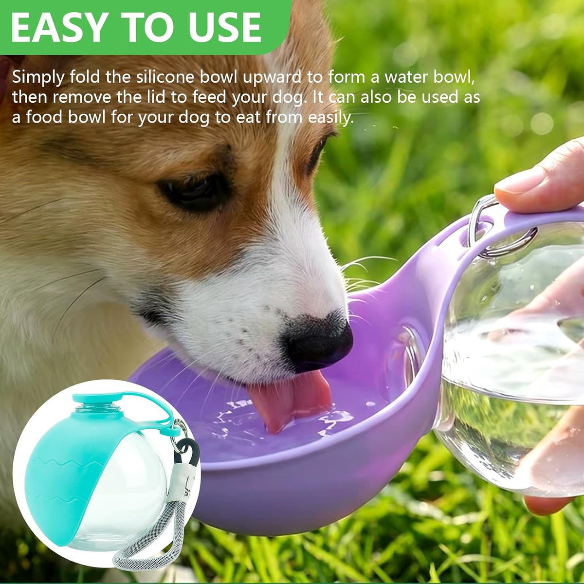 285ml Portable Plastic Pet Water Bottle Leak Proof Travel Cup