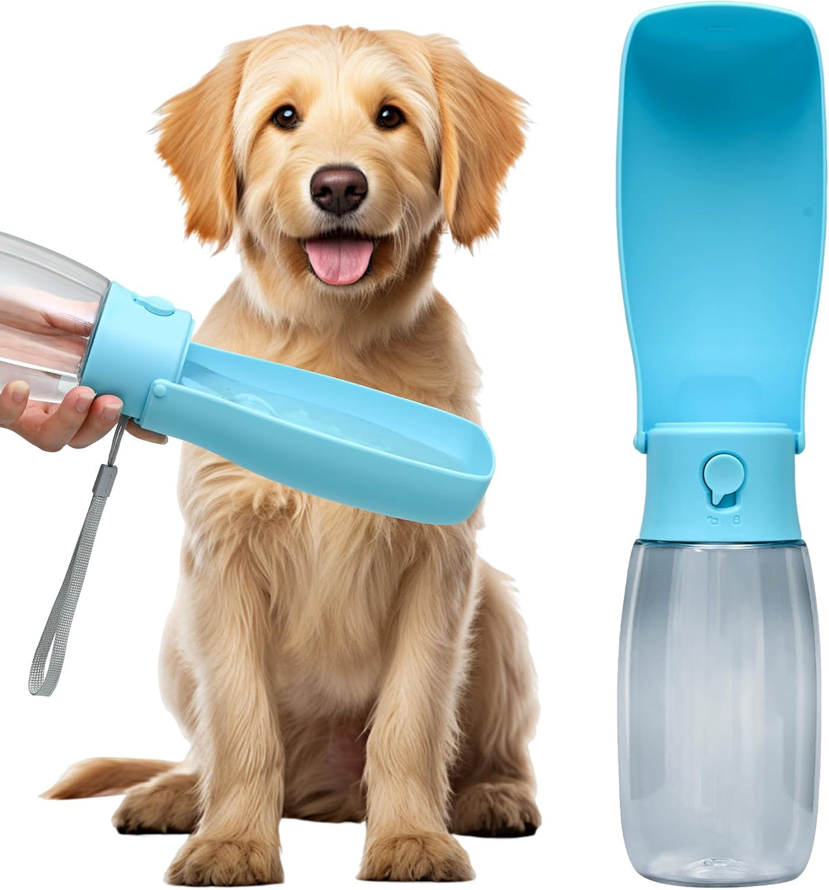 Portable Dog Water Bottle 19oz Blue
