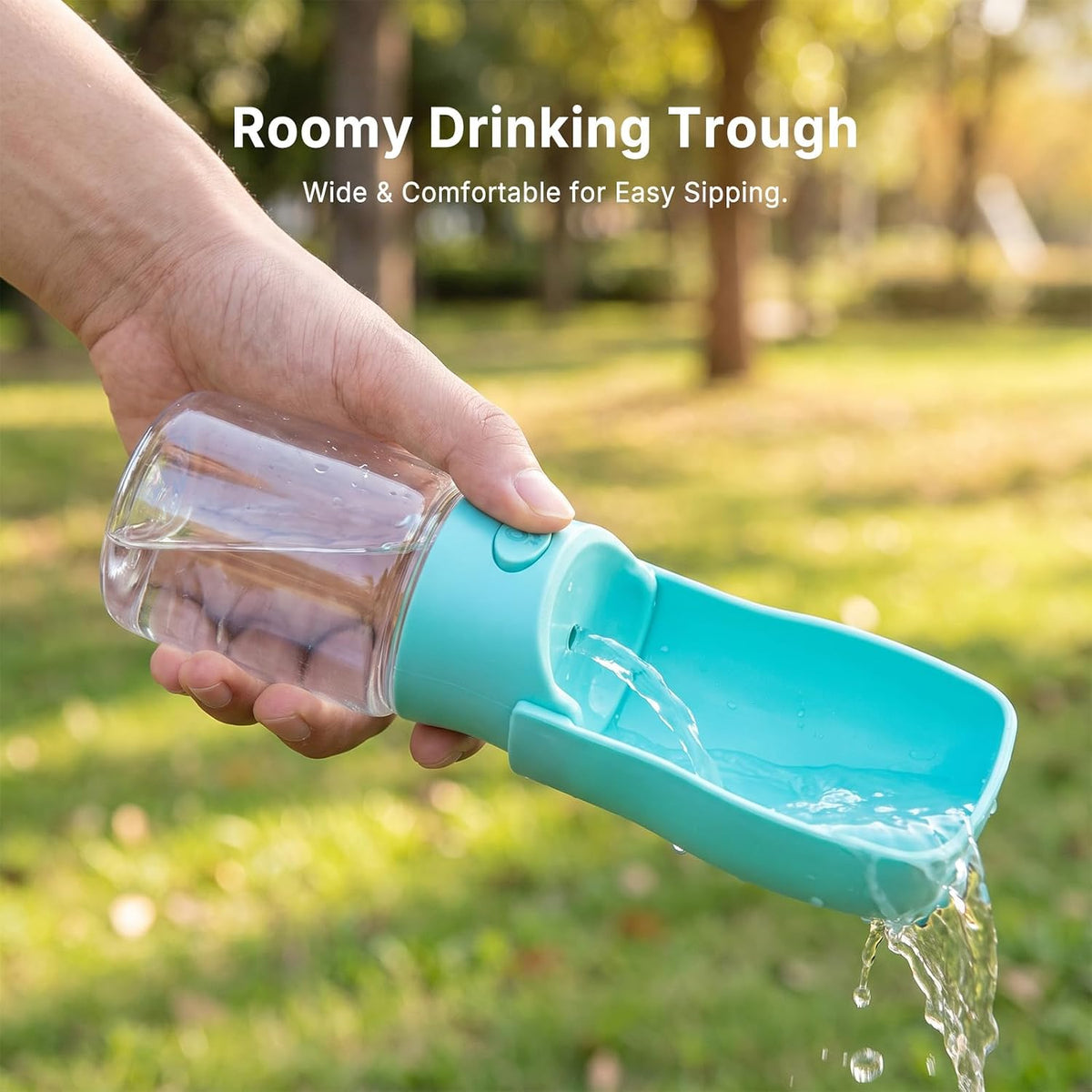 Portable Dog Water Bottle 350ml with Foldable Drinking Bowl, Leak-Resistant Pet Travel Water Dispenser for Dogs and Cats, Outdoor Walking Hiking Camping Travel Accessory