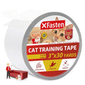 XFasten Anti-Scratch Cat Training Tape, 3-Inches x 30-Yards - Door, Couch, Furniture and Leather Scratch Guard Protector Tape for Cats and Pets