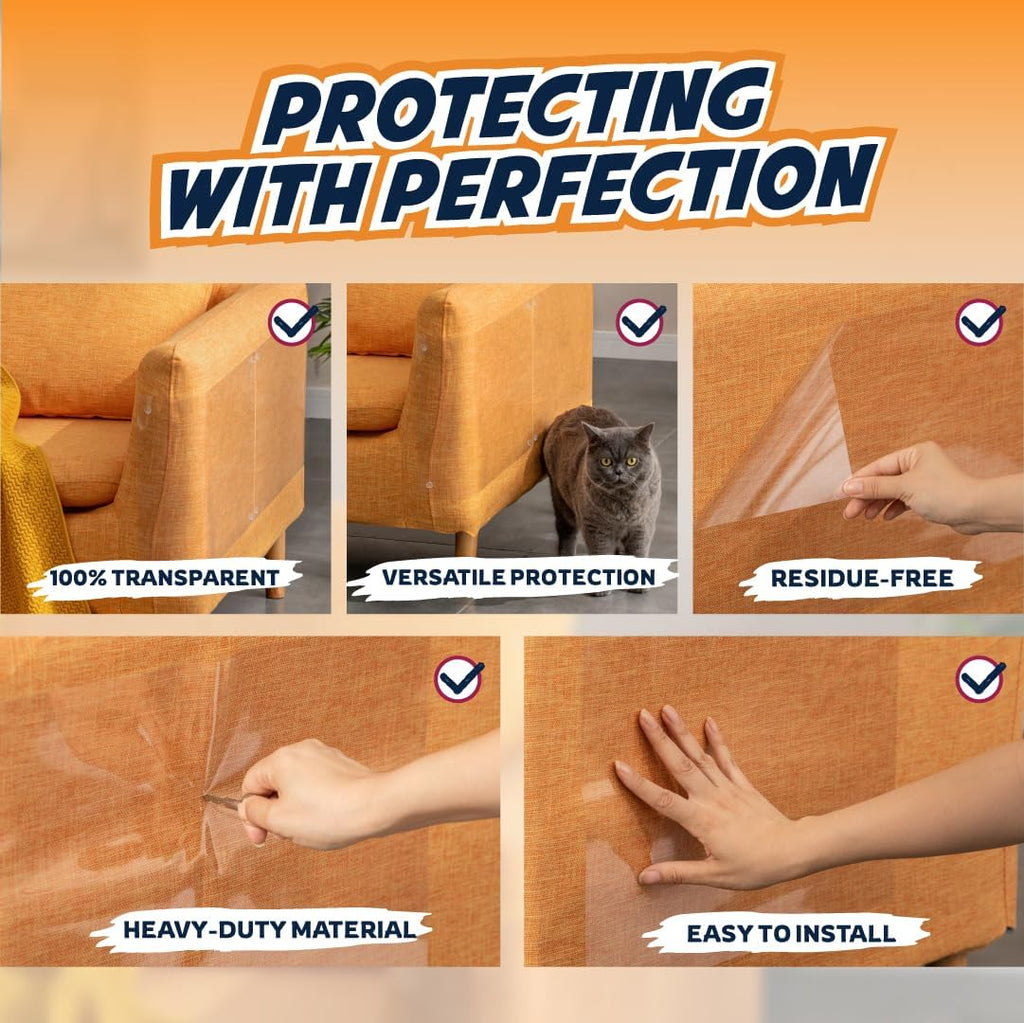 Panther Armor Cat Furniture Protector, 8 Matte Sheets with Twist Pins