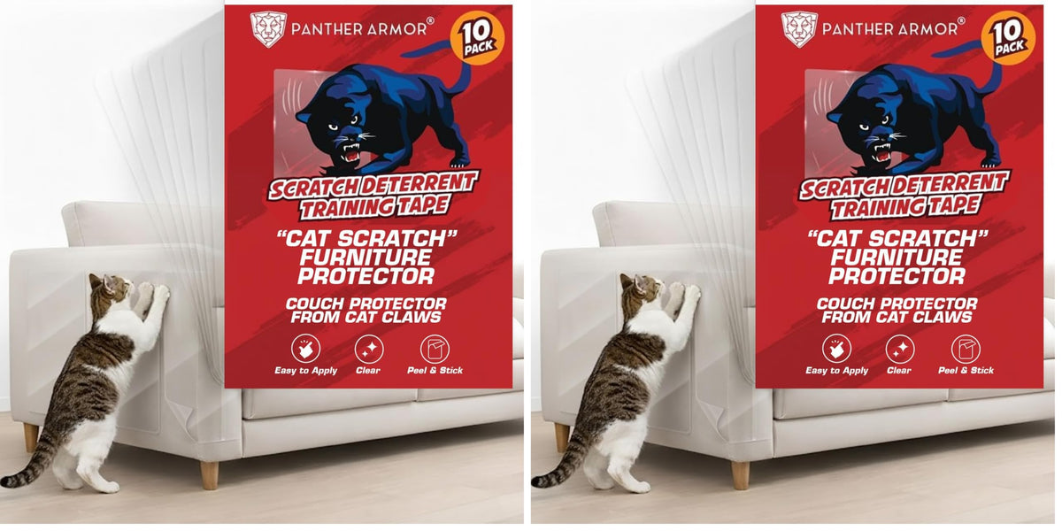 Panther Armor Cat Scratch Furniture Protector, 10 Double-Sided Tape Sheets