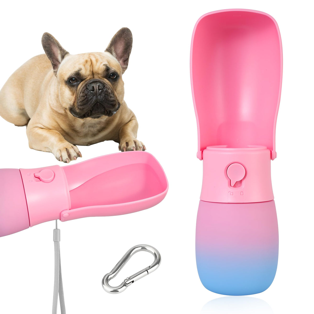 Portable Dog Water Bottle 19oz Blue