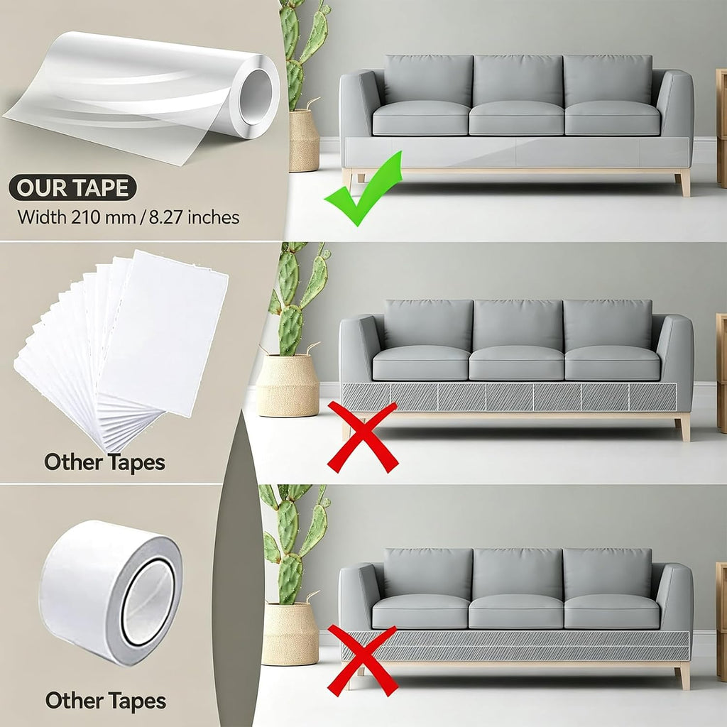 Anti Cat Scratch Furniture Protector (11.8" x 197") Single Sided