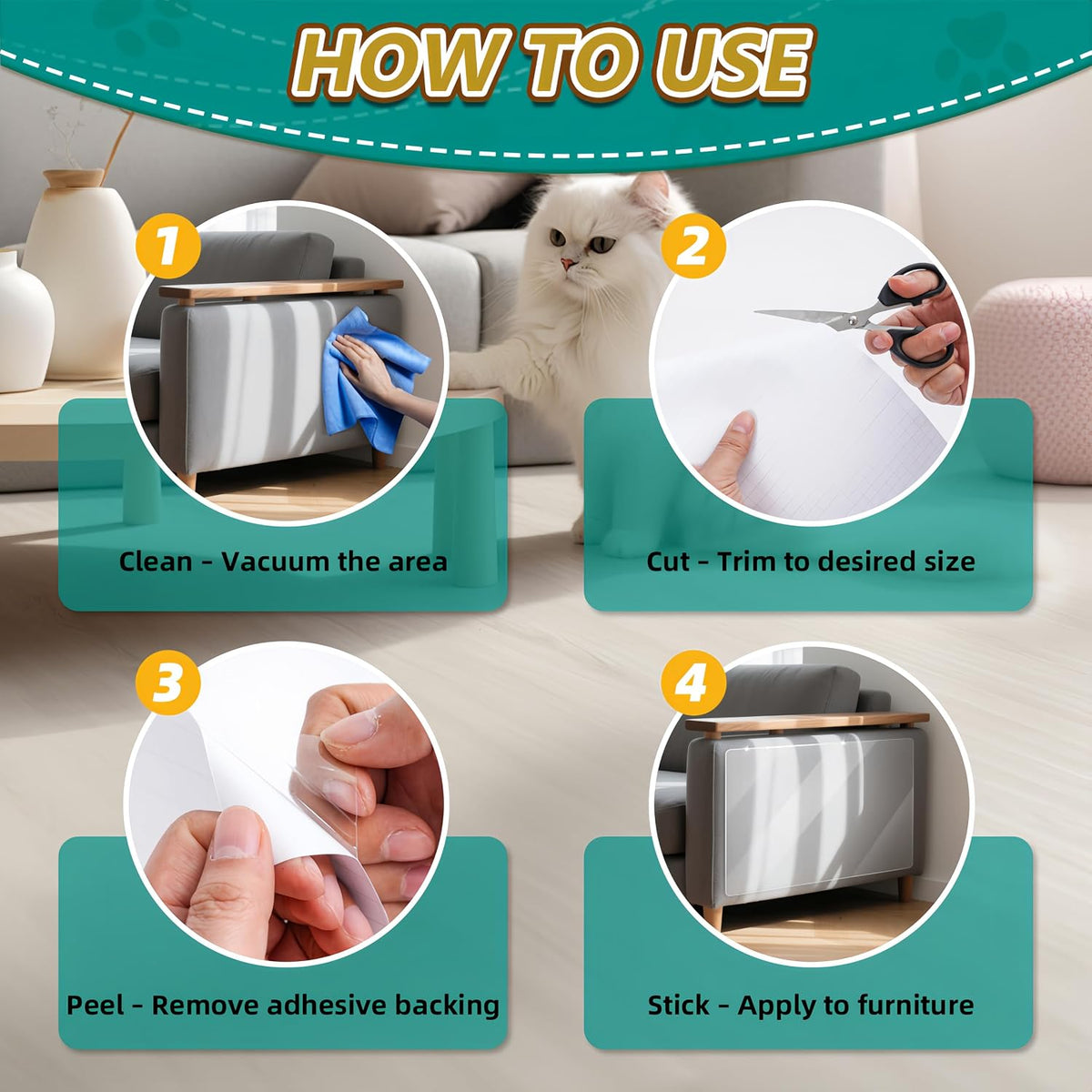 Yoving Anti Cat Scratch Furniture Protector - 11.8" x 78.7"