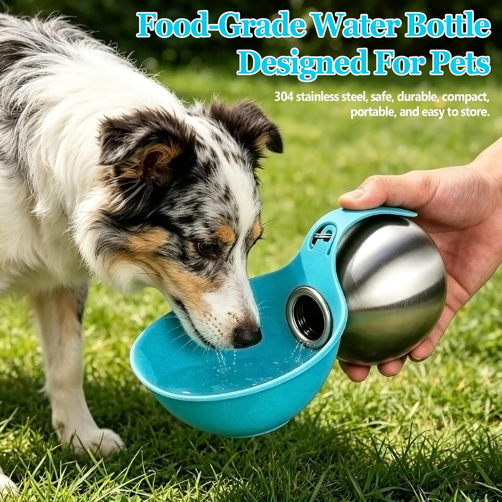 2 in 1 Portable Dog Water Bottle with Bowl for Daily Walks Hiking Travel