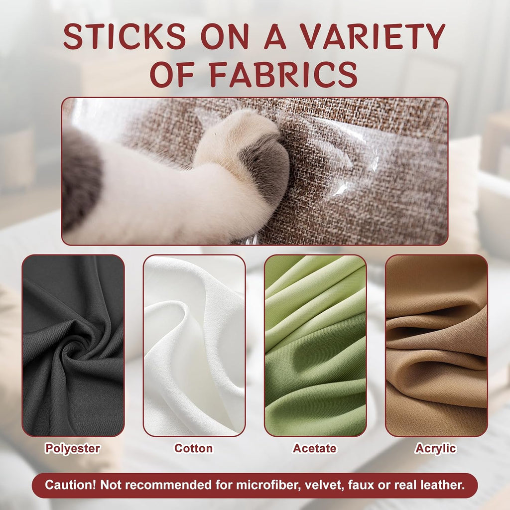6 Pack Anti Cat Scratch Furniture Protector Clear Self-Adhesive Sofa Protector