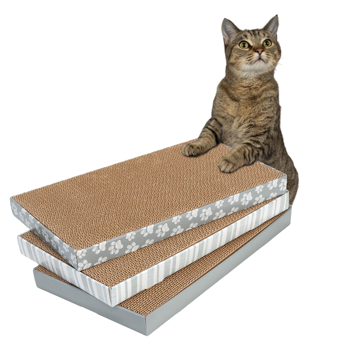 Kitty City Cat Scratch Furniture Protector Tape – 12 Large Clear Double-Sided Sticky Sheets – Cat Scratch Deterrent & Training Tape for Couch, Sofa, Chairs & Walls – Non-Toxic, Residue-Free