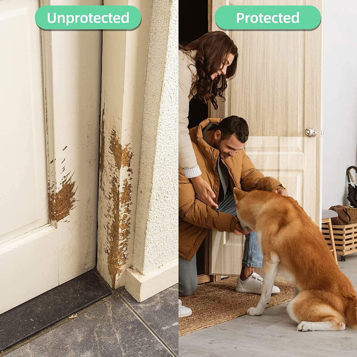Anti Cat Scratch Furniture Protector Tape Damage-Free Couch Guard, 197"x12"