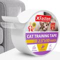 XFasten Double Sided Cat Tape for Furniture 2.5 Inches x 30 Feet, Clear Anti Cat Scratch Tape for Pets, Sticky Anti Scratching, Claw and Paw Deterrent Adhesive for Furniture Protector, Doors, Couches