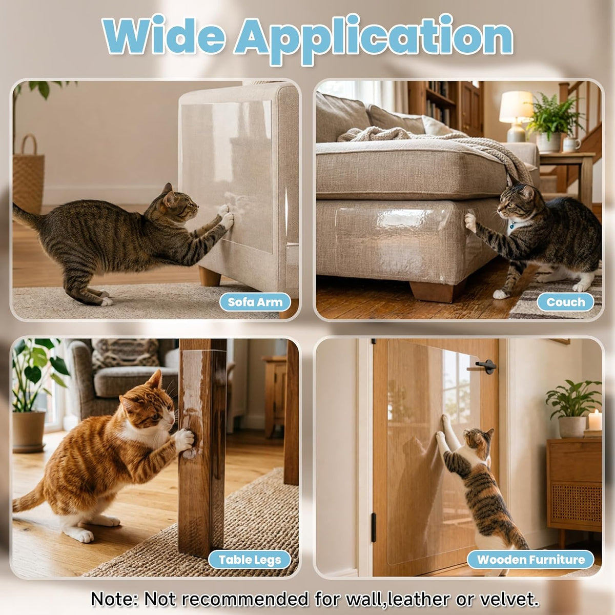 Anti Cat Scratch Furniture Protector, 161.5" x 12.4"