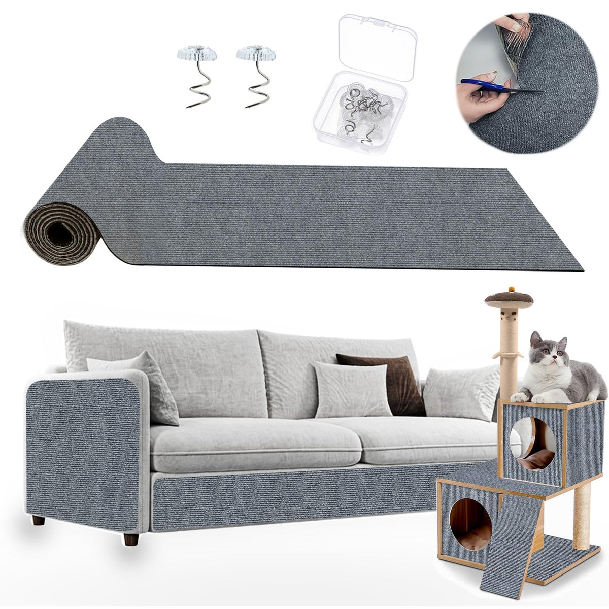 Cat Scratch Furniture Protector Tape, Anti Scratch Couch Guard