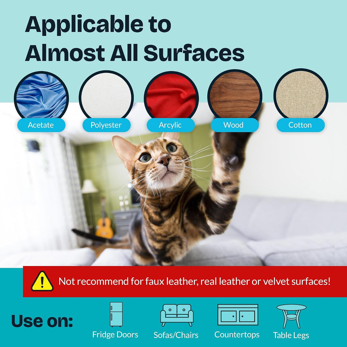 Reli. Cat Scratch Furniture Protector | Couch Anti-Scratch Sheets | 14 Pack