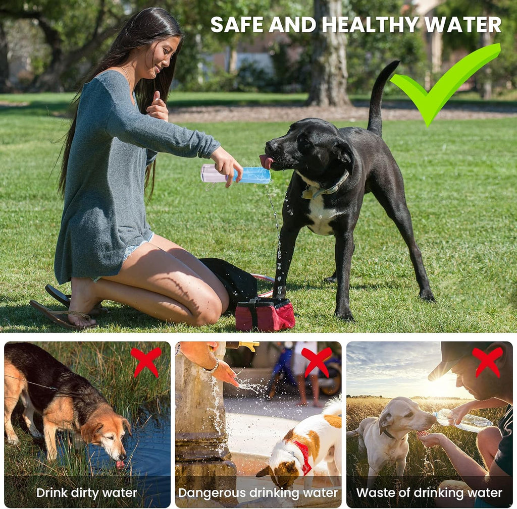 Portable Dog Water Bottle, Foldable Water Bottle for Dog, SkyBlue, 12oz