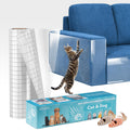 Anti-Cat Scratch Furniture Protector - Clear Vinyl Couch Protector from Cat Claws, Scratch Deterrent Tape for Sofa Corners, Single-Sided Sticky Couch Protector for Cats (200"x 8.3")