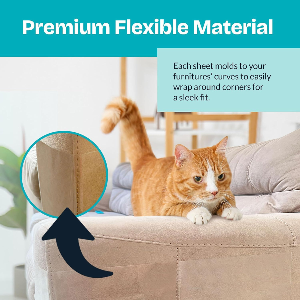 Reli. Cat Scratch Furniture Protector | Couch Anti-Scratch Sheets | 14 Pack