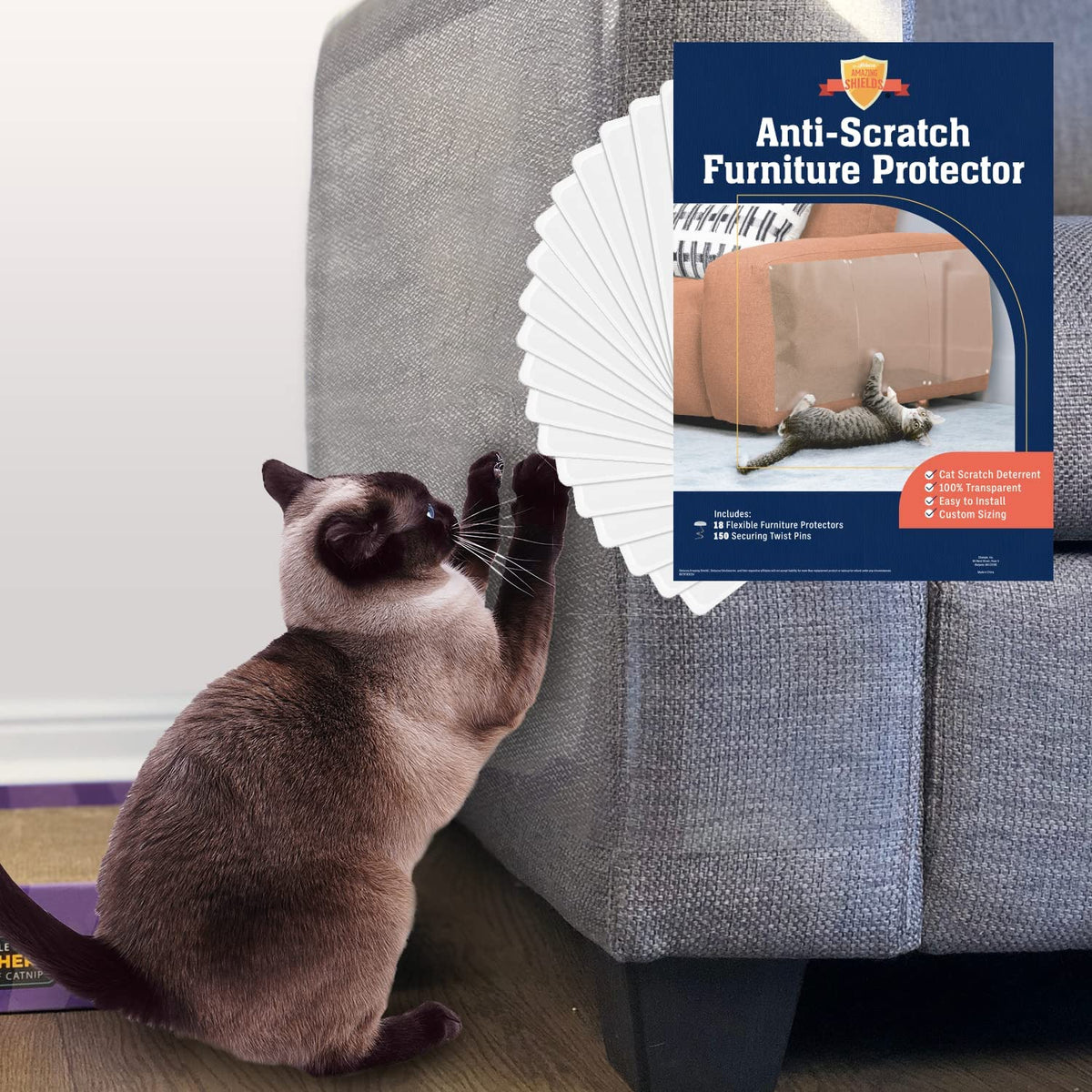 Stelucca Amazing Shields Cat Scratch Furniture Protector - 6 Pack XL