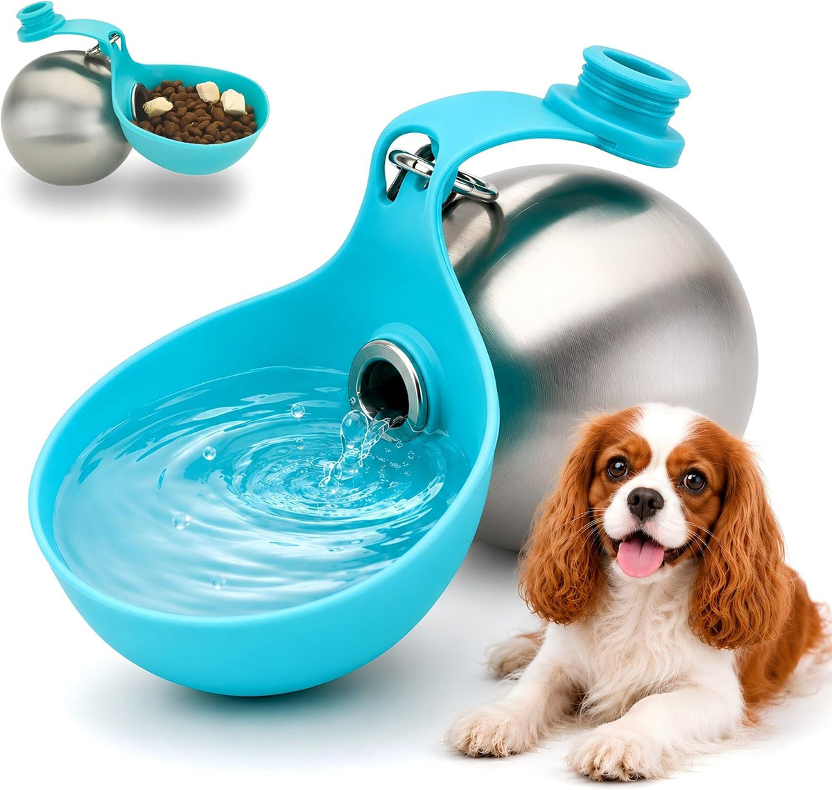 Portable Small Dog Water Bottle 2 in 1 Travel Dog Water Dispenser with Bowl