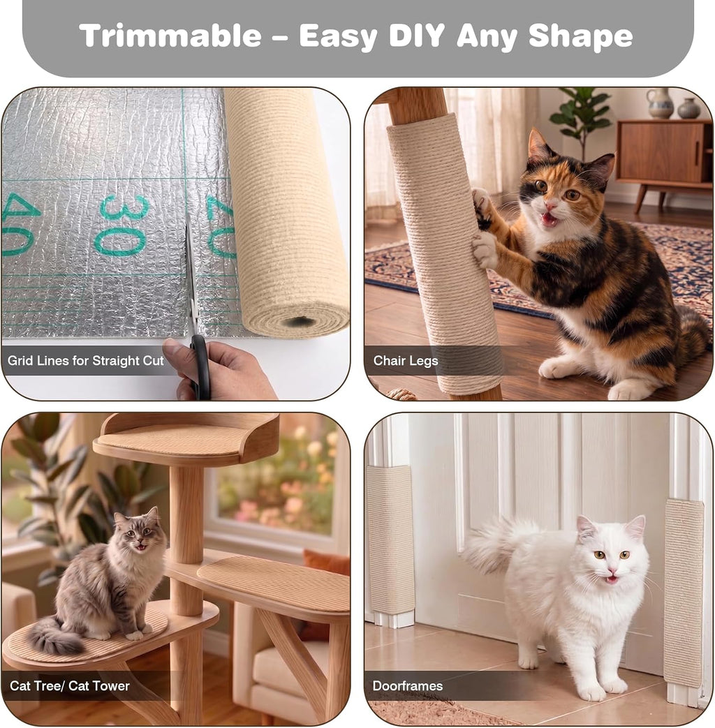 Cat Scratch Furniture Protector: 39.3"x15.8" High Self-Adhesive
