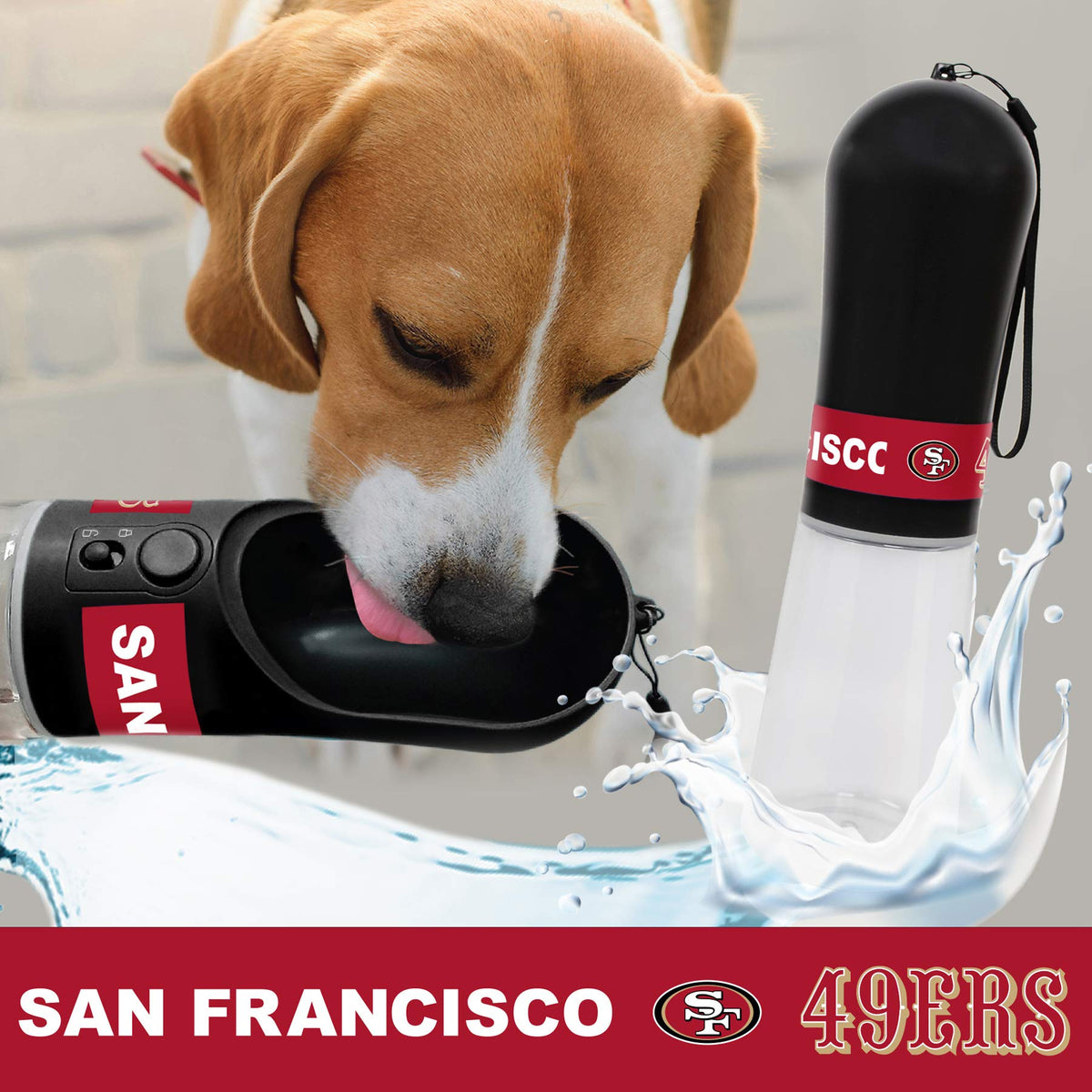 Portable PET Travel DOG on-the-go CAT WATER BOTTLE. Best Leak-Proof Water fountain for small cats, dogs. 12oz