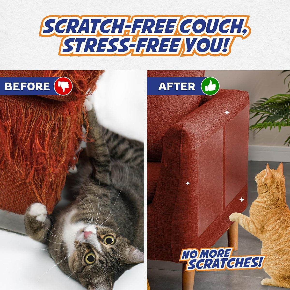 Panther Armor Cat Scratch Furniture Protector, 10 Double-Sided Tape Sheets