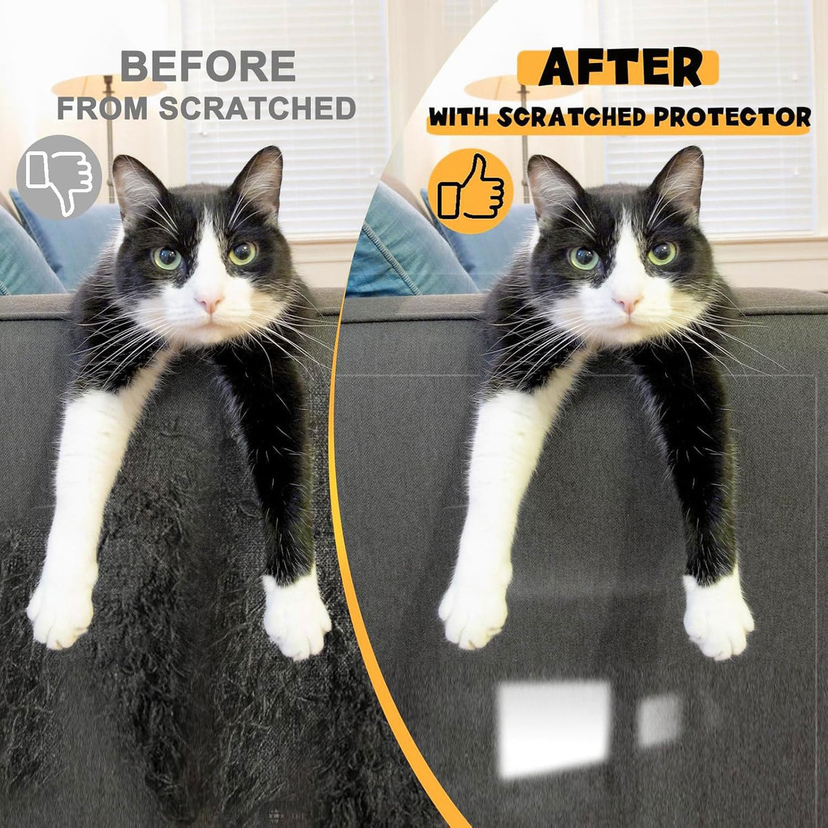 Thicken Cat Scratch Furniture Protector, Extended Size 165"x15"