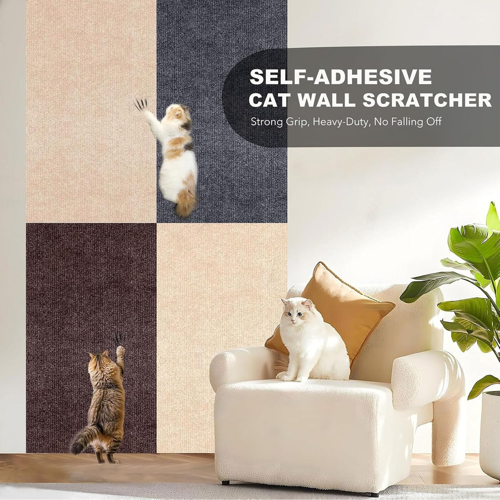 Self-Adhesive Cat Scratching Mat, Durable Couch Protector from Cat Claws