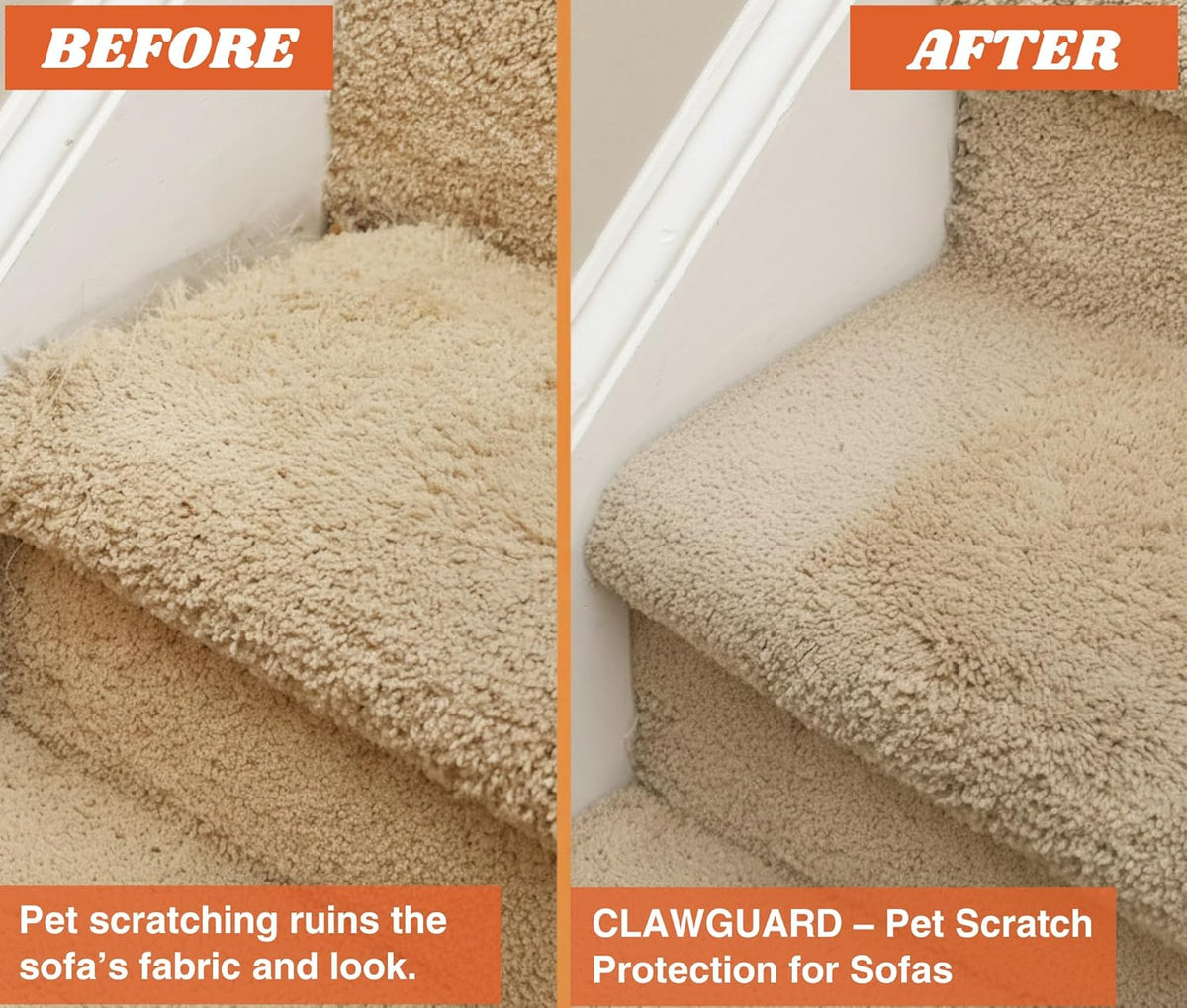 CLAWGUARD Cat and Dog Scratch Protector Tape, Door and Couch, 10 XL Sheets