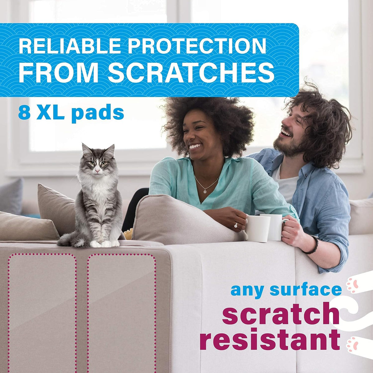 Cat Anti Scratch Furniture Protector - Couch Scratch Protector from Cats - Furniture Protection from Cat Scratching (8)
