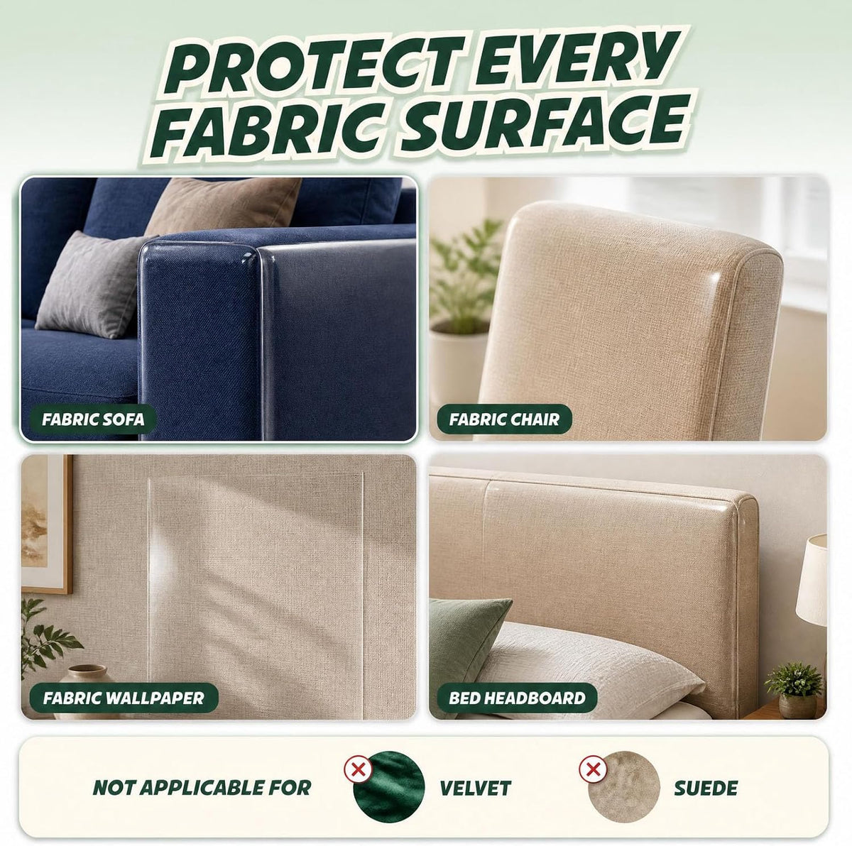 Anti Cat Scratch Furniture Protector 16in x 160in, 0.2mm Thicker Clear Vinyl Tape, Couch Protector from Cat Claws, Flexible Corner Guard for Sofa Bed Door, Cut to Size with Grid Lines