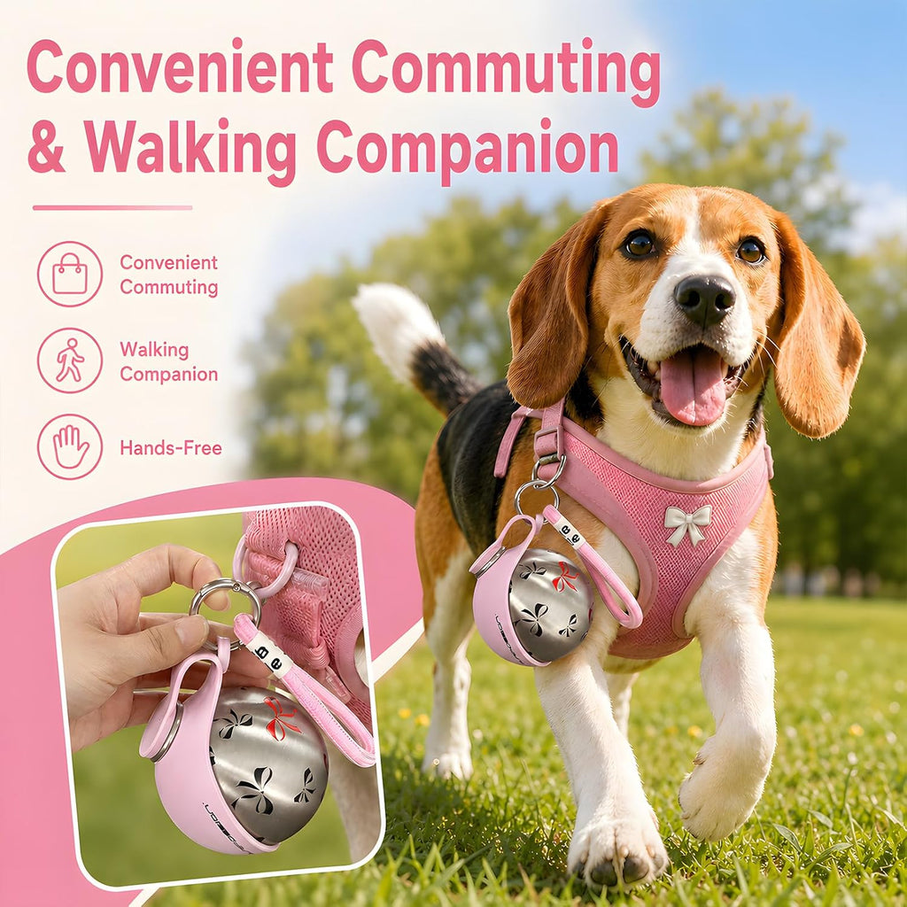 Portable Dog Water Bottle, 2-in-1 Stainless Steel Pet Water Dispenser with Bowl, Leak Proof, Lightweight with Lanyard,Water Bottle for Walking Travel Hiking,10oz for Small Medium Dogs