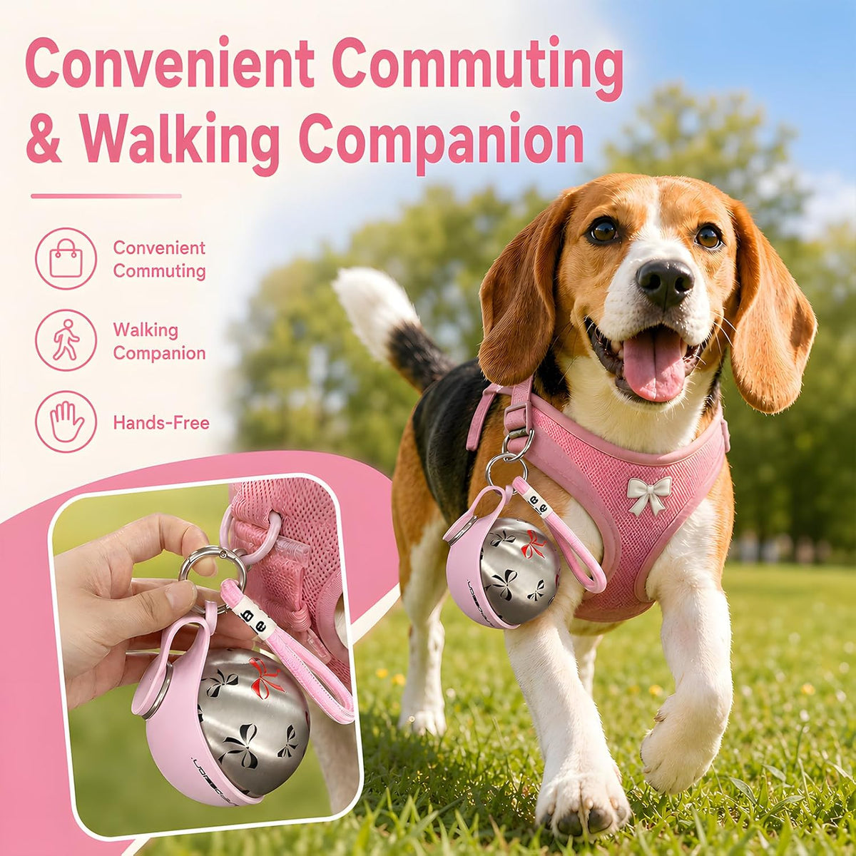 Portable Dog Water Bottle, 2-in-1 Stainless Steel Pet Water Dispenser with Bowl, Leak Proof, Lightweight with Lanyard,Water Bottle for Walking Travel Hiking,10oz for Small Medium Dogs