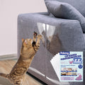 Anti Cat Scratch Furniture Protector 12-Pack Single-Sided, Heavy-Duty Self-Adhesive Tape, No Residue for Couch, Doors & Walls NO PINS