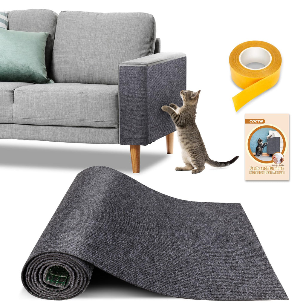 Cat Scratch Couch Protector, 90"x16" Trimmable Anti-Scratch with Grid Tape