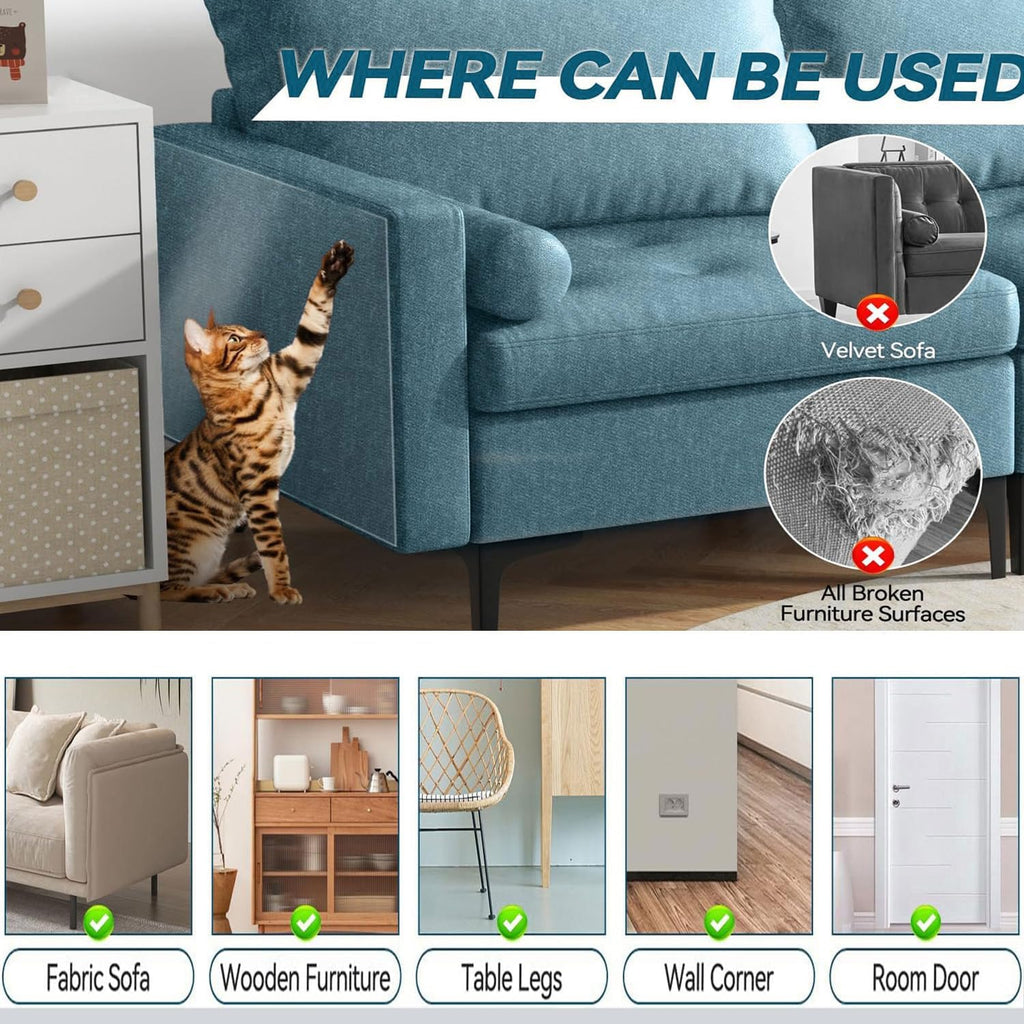 Thicken Cat Scratch Furniture Protector, Extended Size 165"x15"