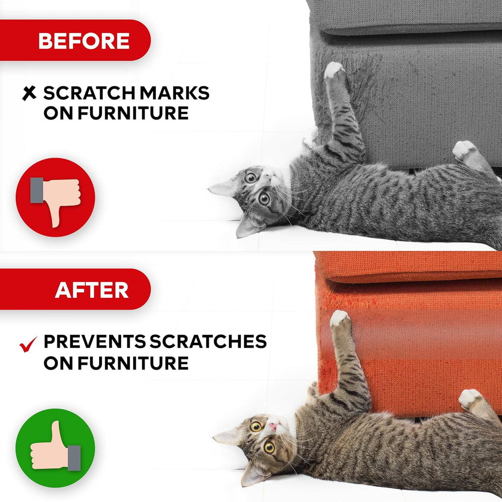 XFasten Anti-Scratch Cat Training Tape, 3-Inches x 30-Yards - Door, Couch, Furniture and Leather Scratch Guard Protector Tape for Cats and Pets